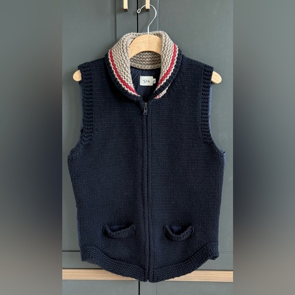 K516 Jackets & Blazers - K516 Cotton Knit Down & Feather fill Vest with pockets